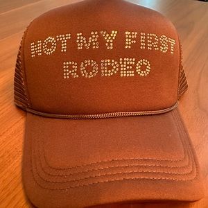Not my first rodeo trucker hat - chocolate brown